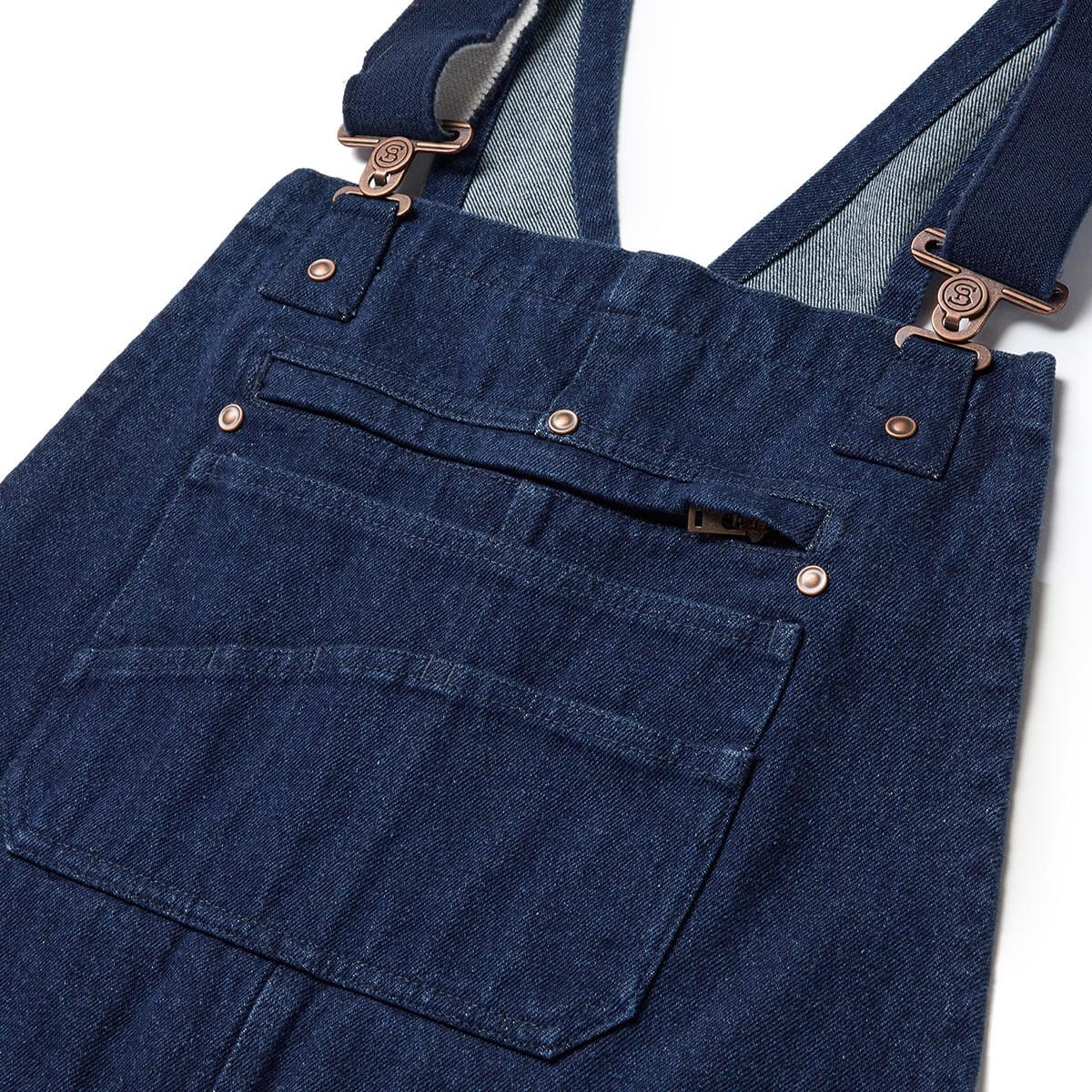 Bison Double Knee Overall Denim