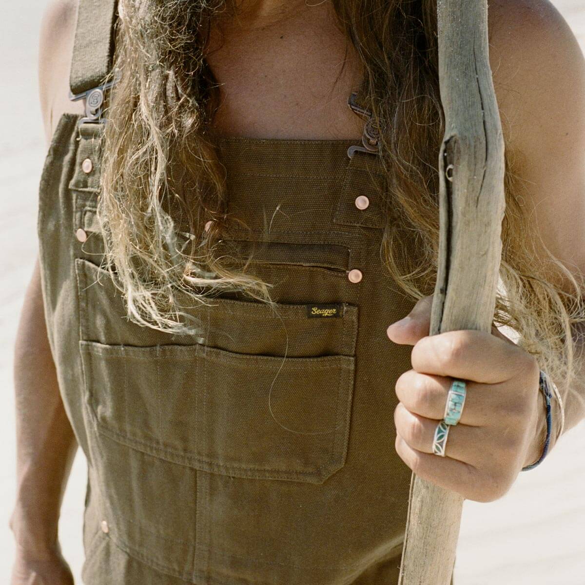 Bison Double Knee Overall Tobacco – Seager Co.