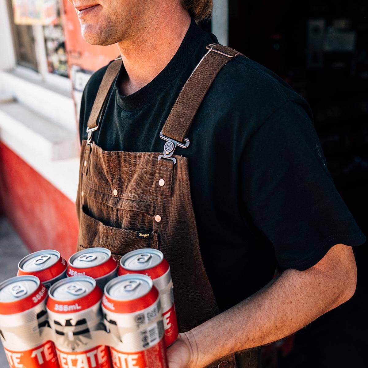 Bison Double Knee Overall Tobacco