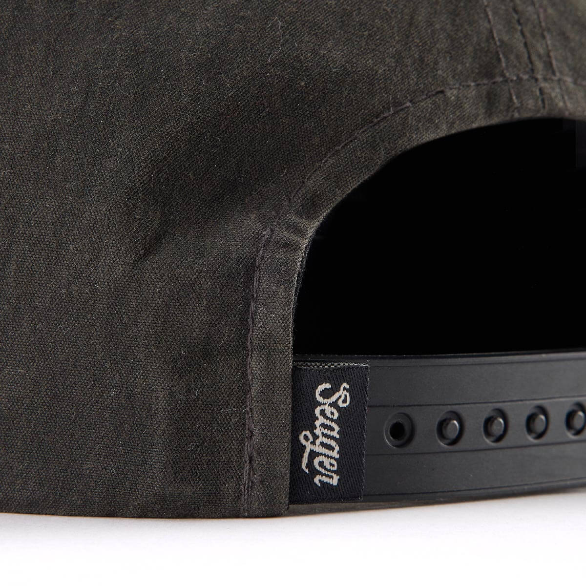 Bison Waxed Snapback Black