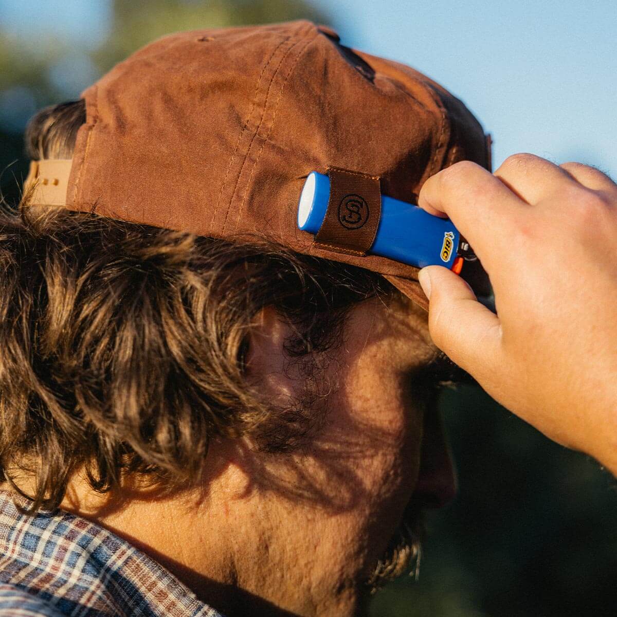 Bison Waxed Snapback Brown