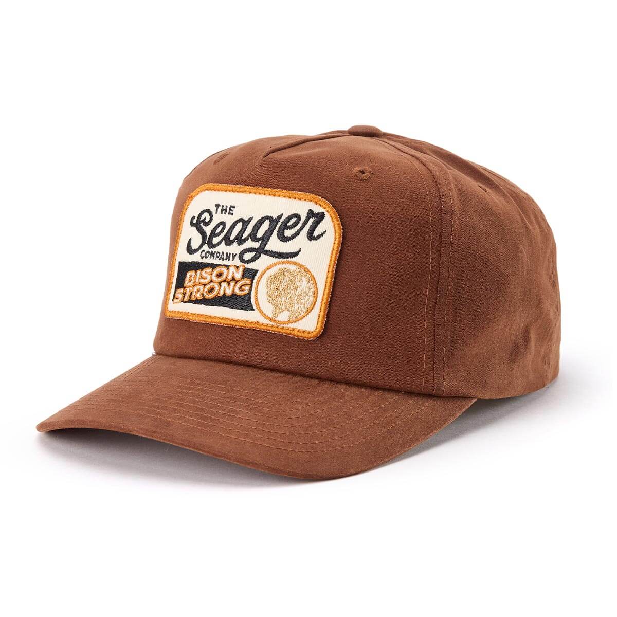 Bison Waxed Snapback Brown