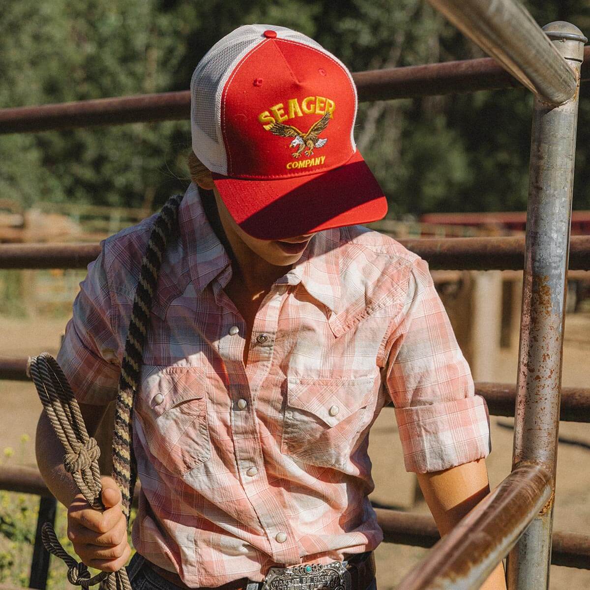 Bradley Trucker Snapback Burnt Red