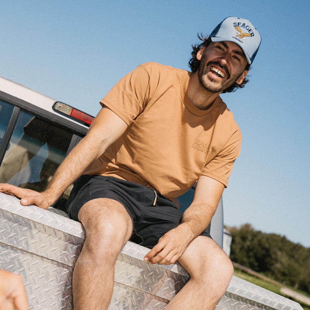 Bradley Trucker Snapback Faded Denim