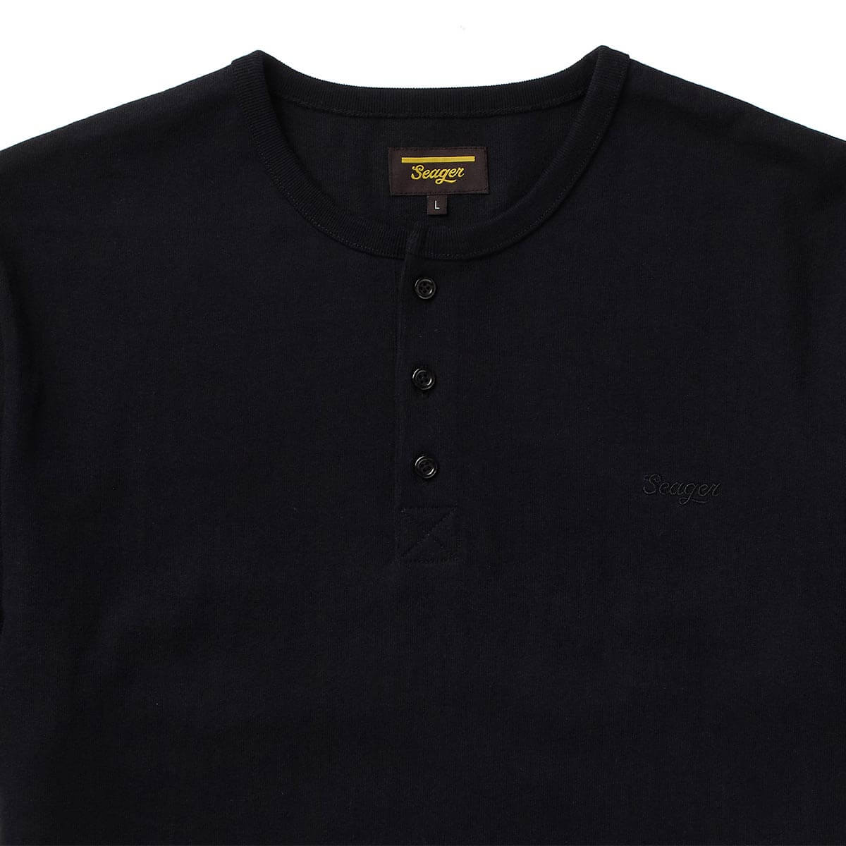 Brand Henley S/S Black – Seager Co.