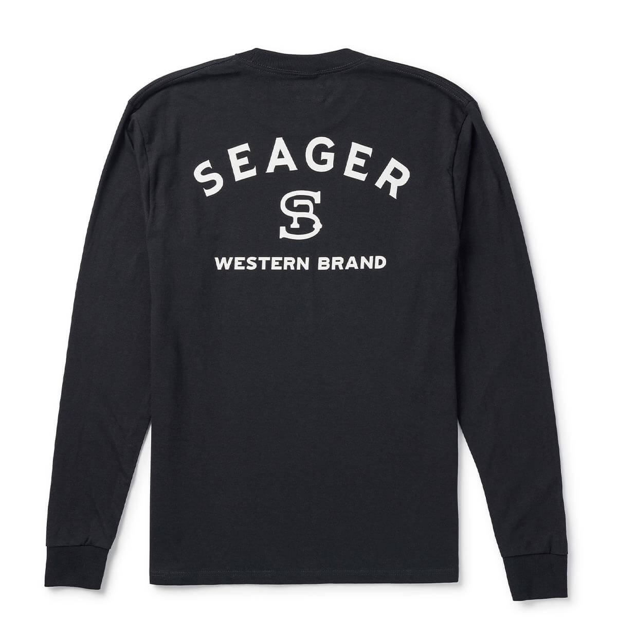 Branded L/S Tee Black – Seager Co.