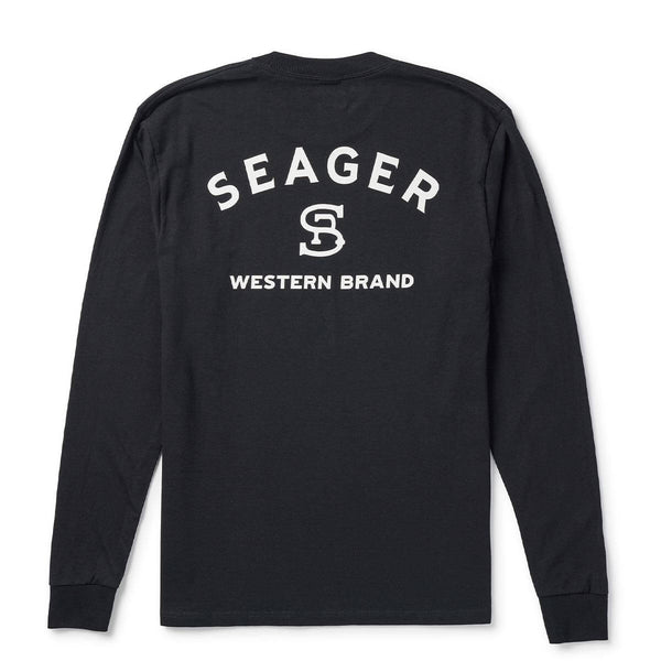 Branded L/S Tee Black – Seager Co.