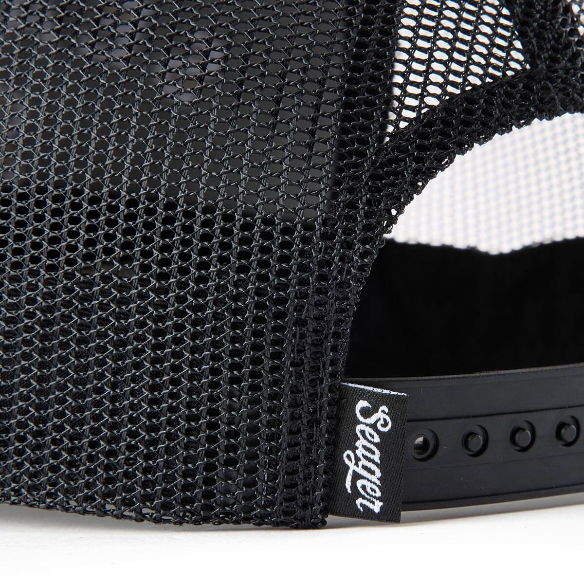 Branded Trucker Snapback Black