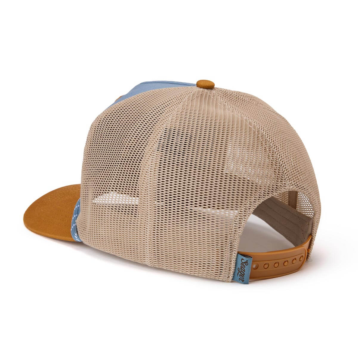 Branded Trucker Snapback Blue/Tan