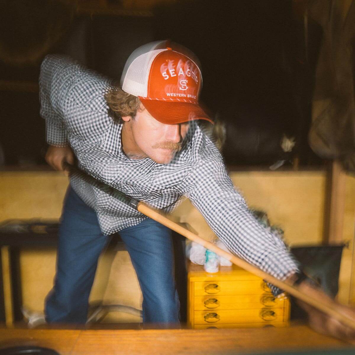 Branded Trucker Snapback Orange