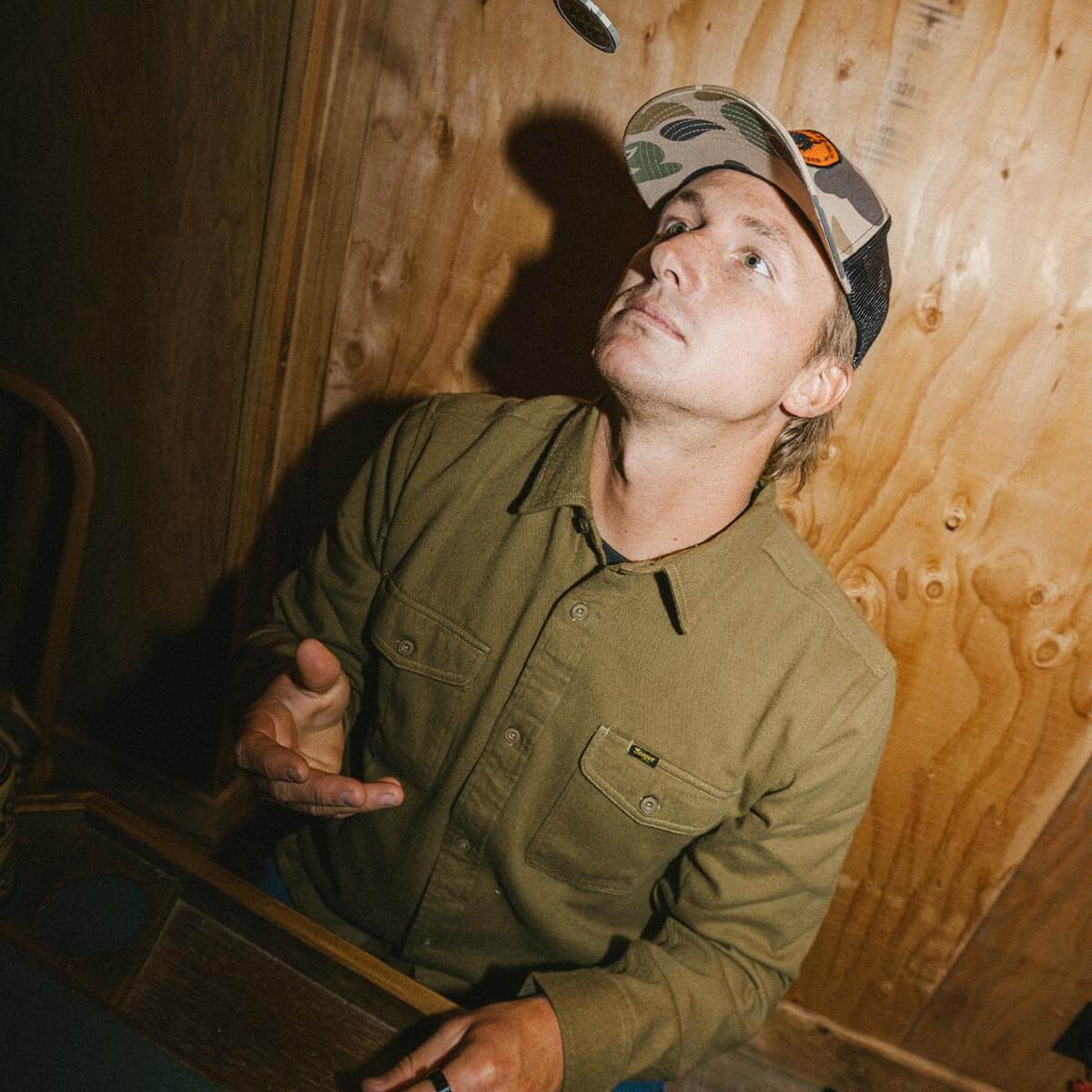 Calico Flannel Brown Olive