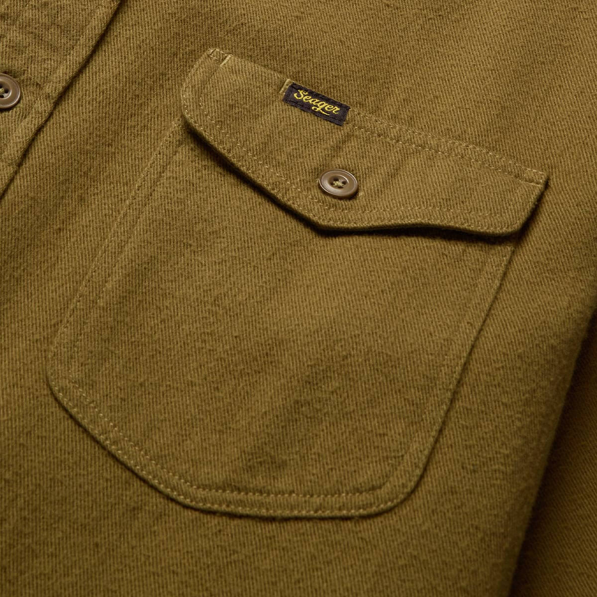 Calico Flannel Brown Olive