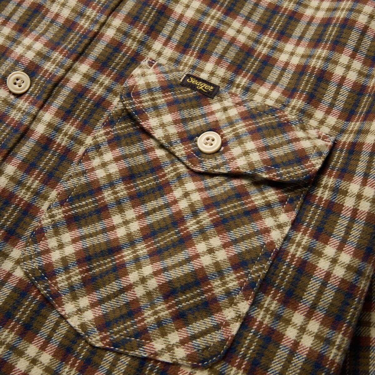 Calico Flannel Carmel/Roasted Red