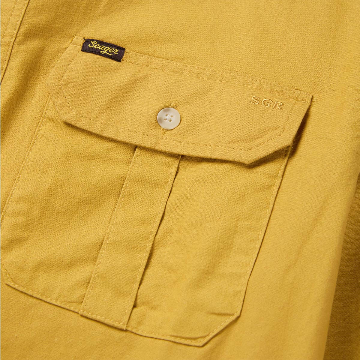 Chief L/S Overshirt Washed Amber Gold