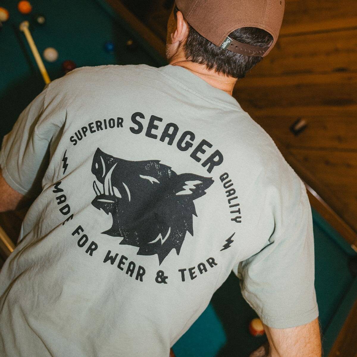 Iron Boar Premium Tee Pigment Green