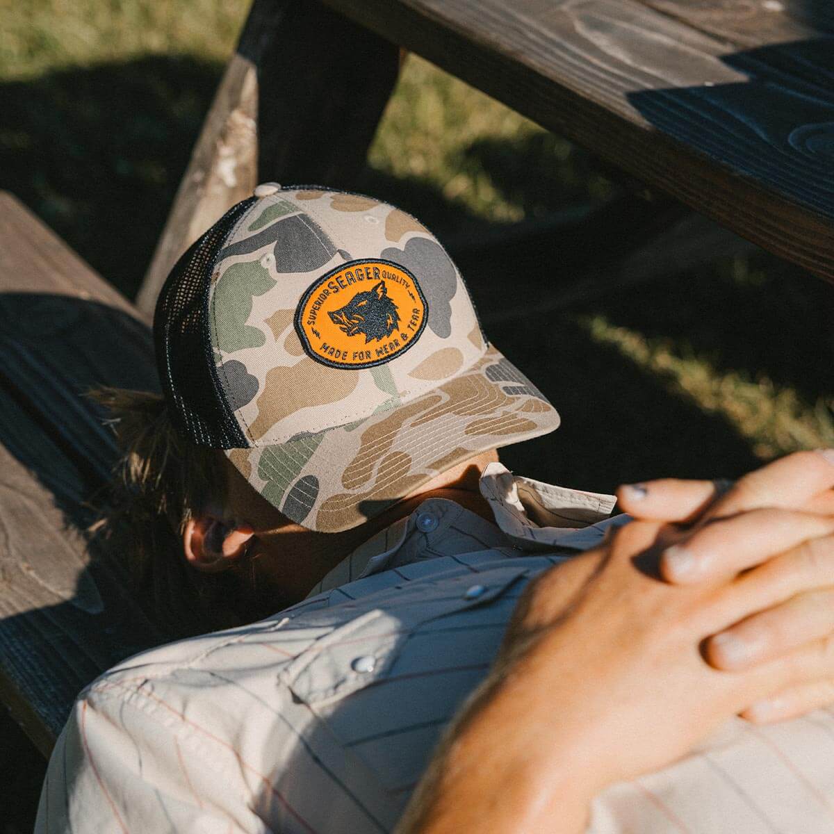 Iron Boar Trucker Snapback Duck Camo