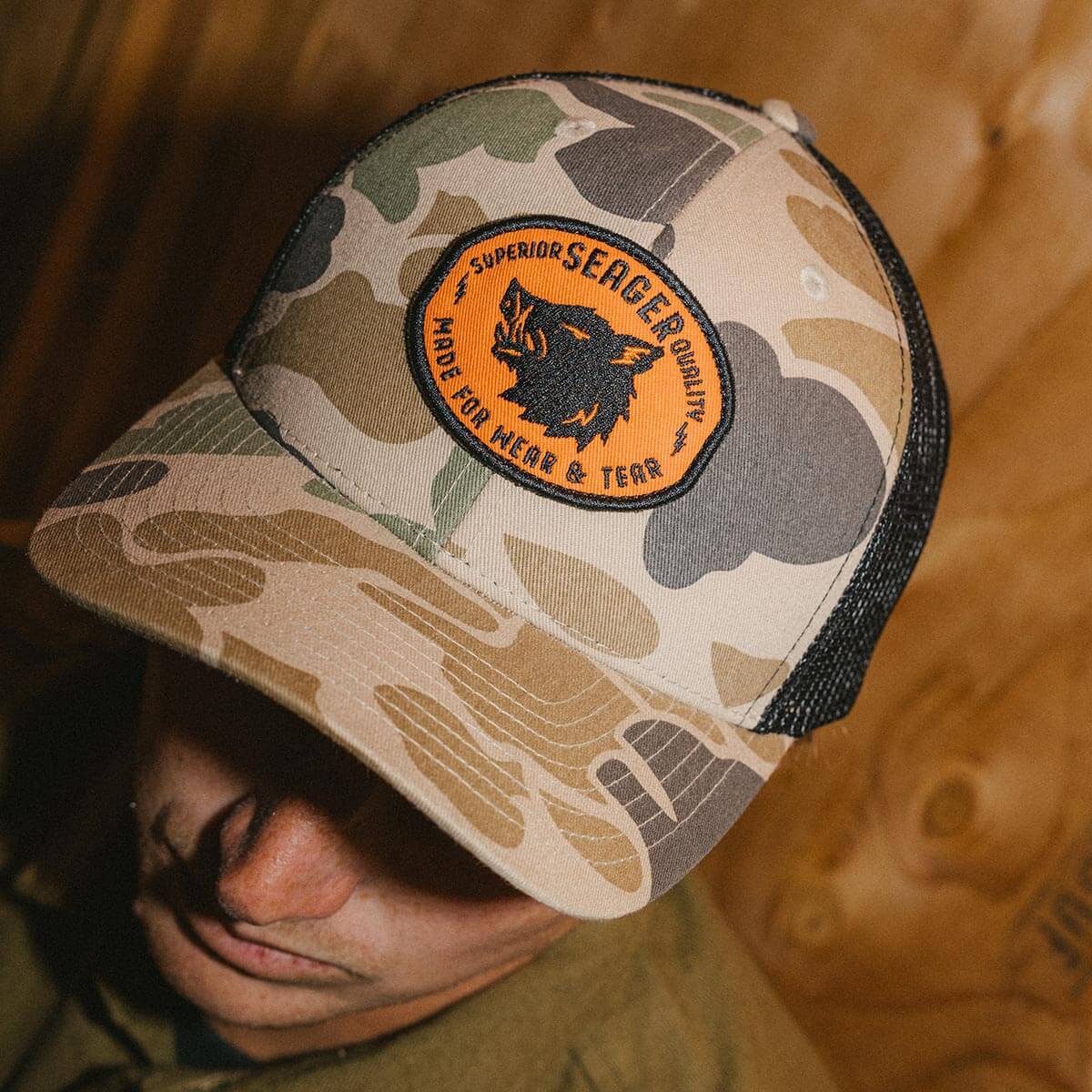 Iron Boar Trucker Snapback Duck Camo