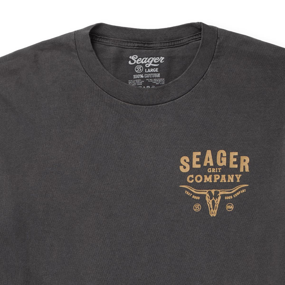 Longhorn Premium L/S Tee Pigment Black