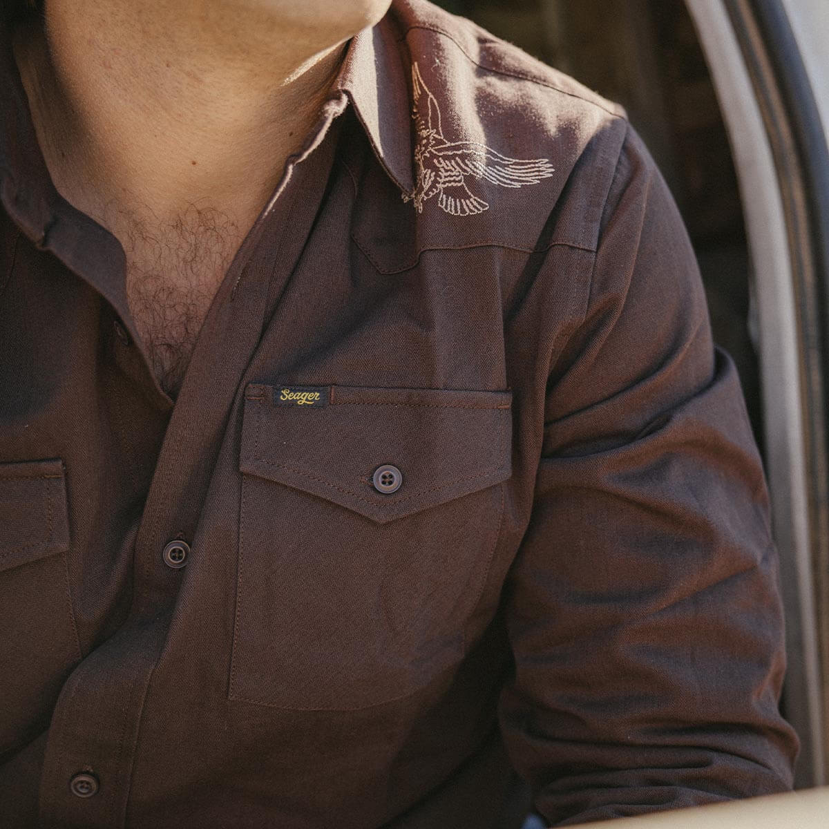 Ortega L/S Shirt Old Brown