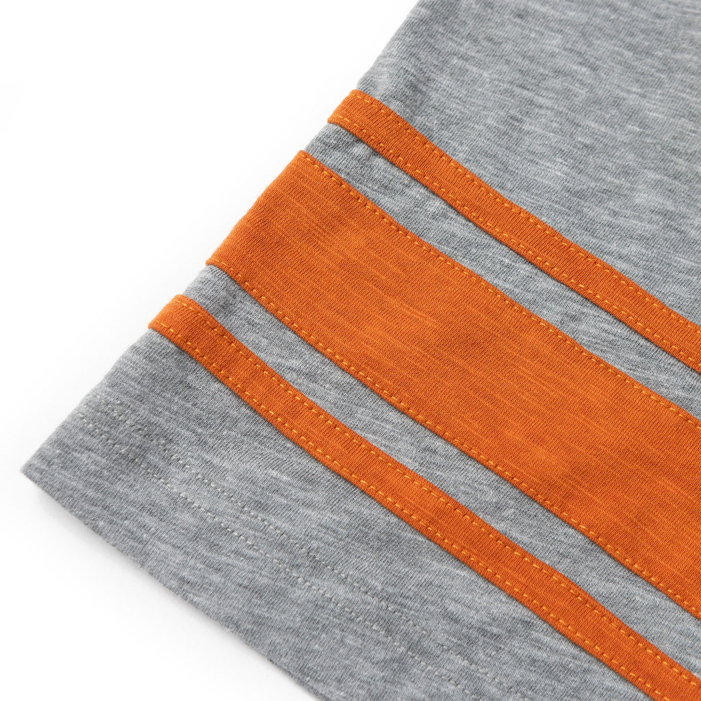 The Riggins Crew Tee Grey/Orange