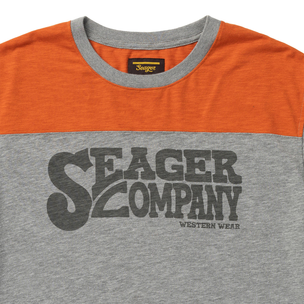 The Riggins Crew Tee Grey/Orange