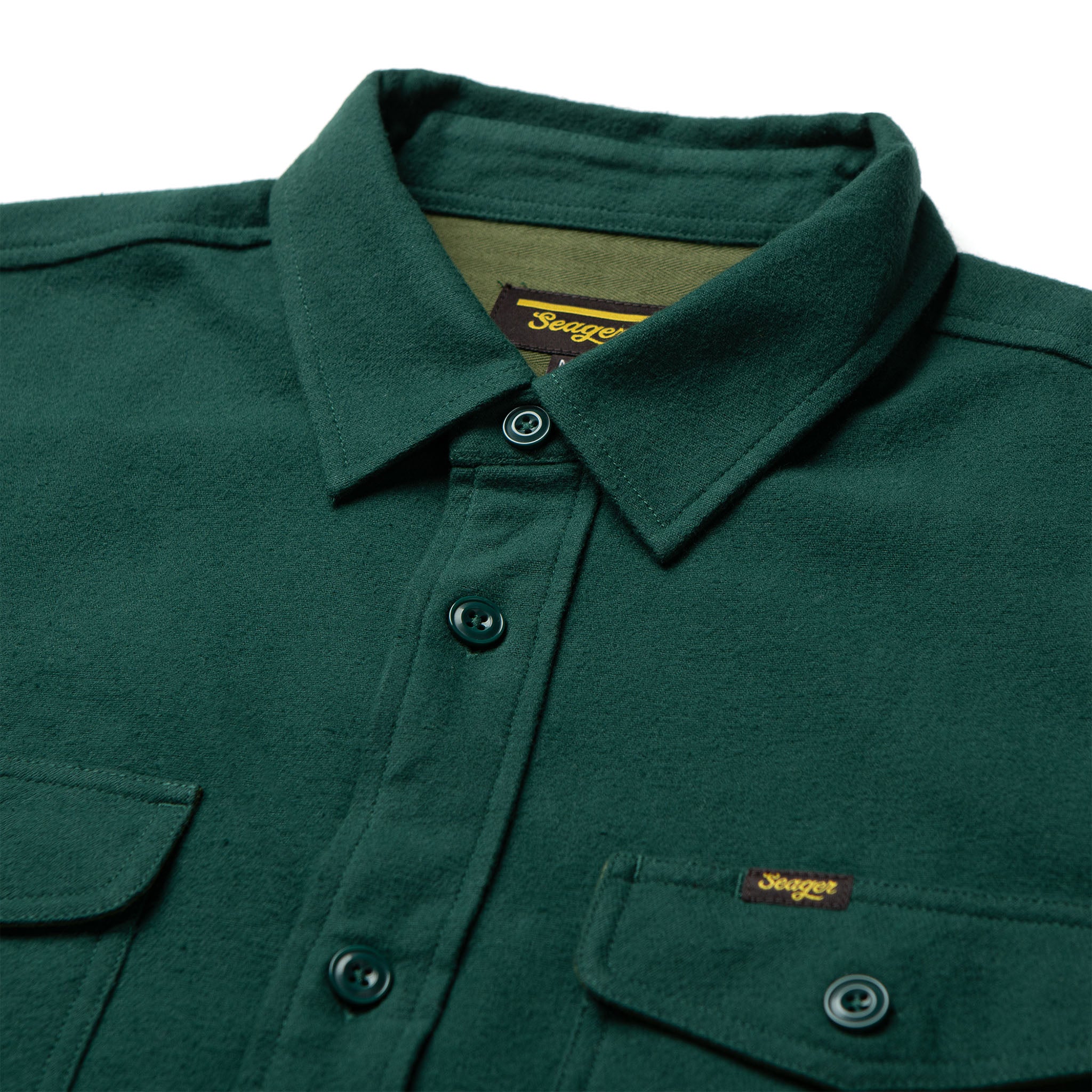 Solid green 2025 flannel