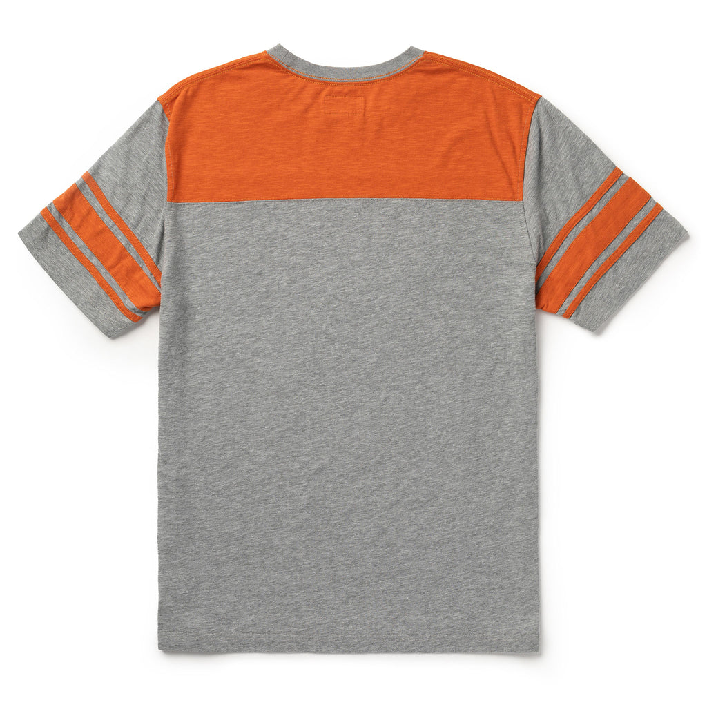 The Riggins Crew Tee Grey/Orange
