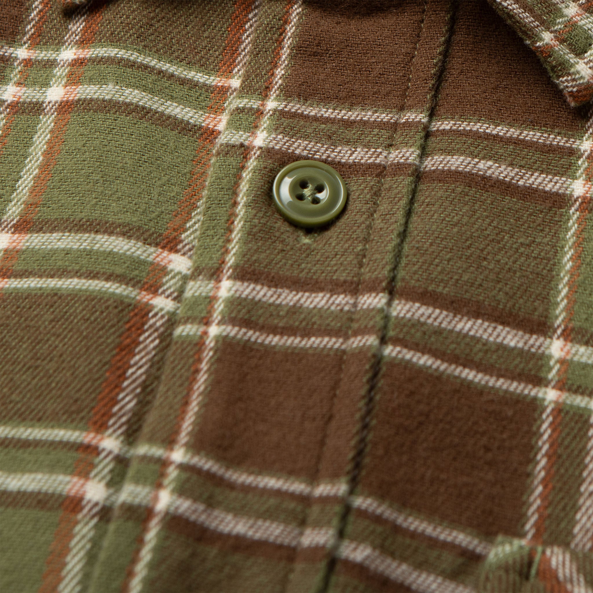 Calico Flannel Olive Brown