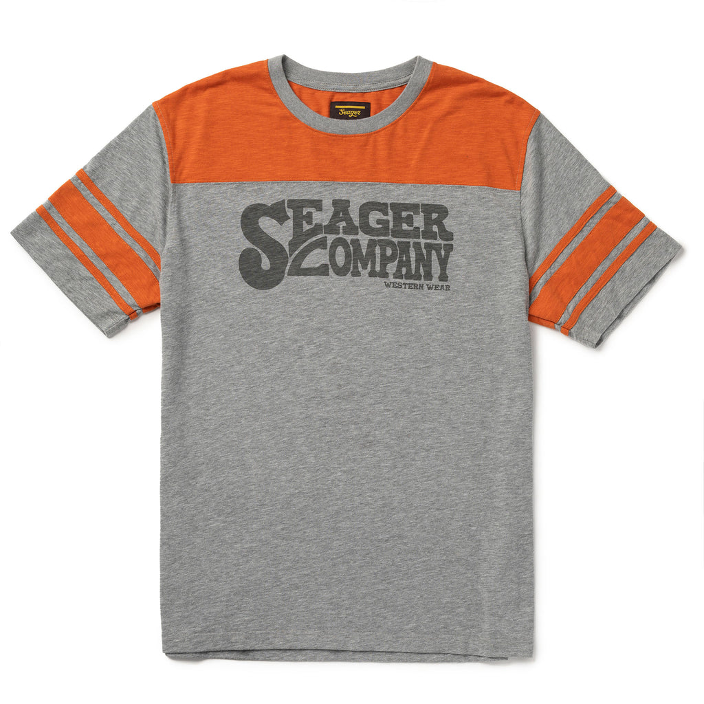 The Riggins Crew Tee Grey/Orange