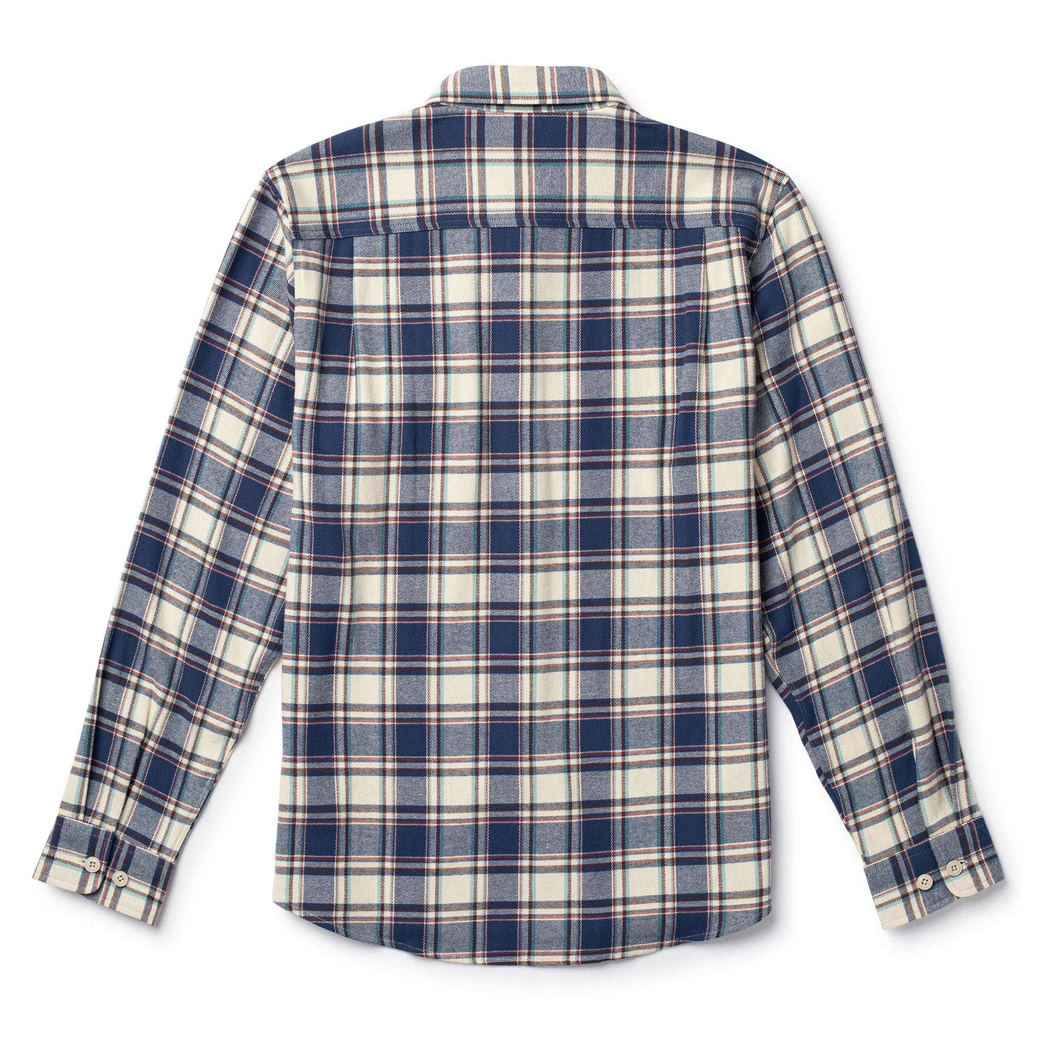Calico Flannel Natural Blue