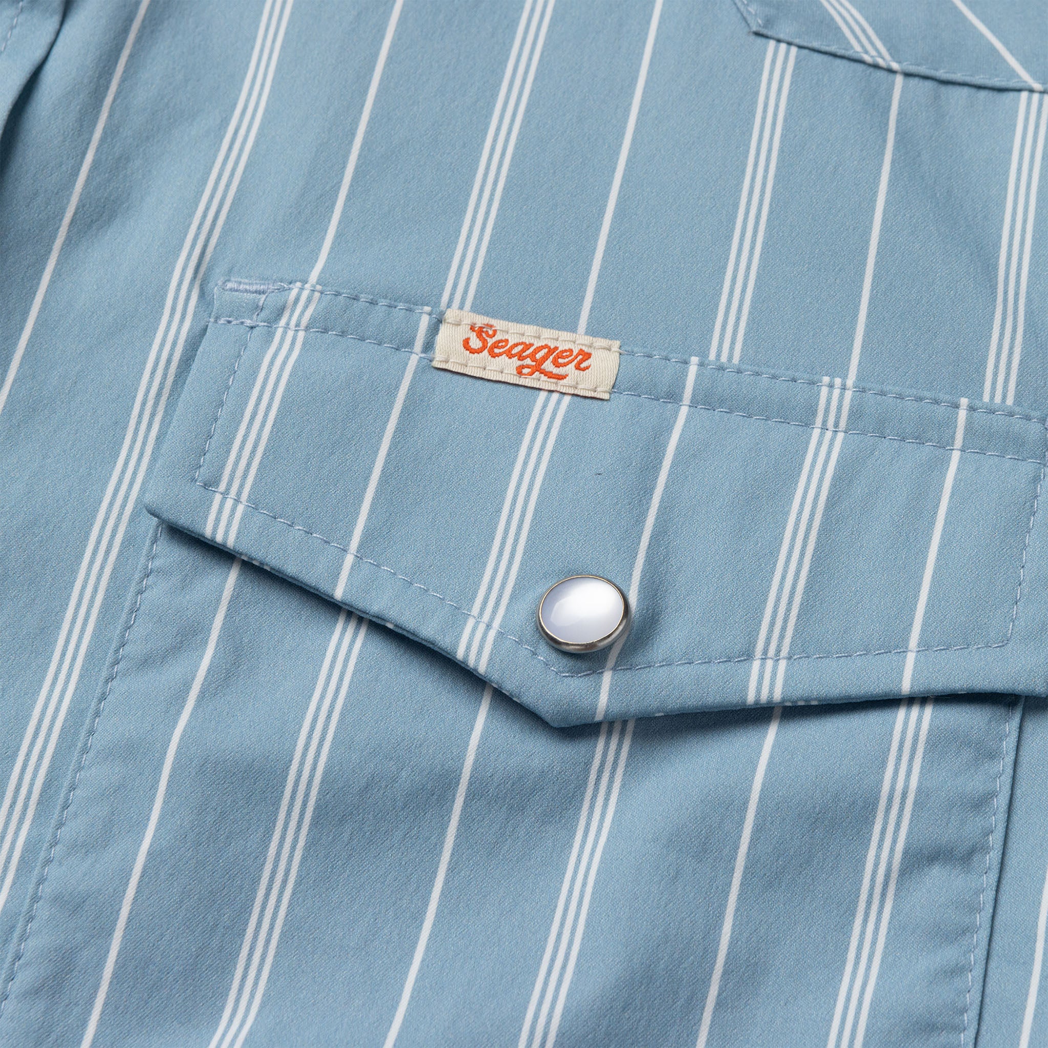 El Ranchero S/S Shirt Slate Blue Stripe