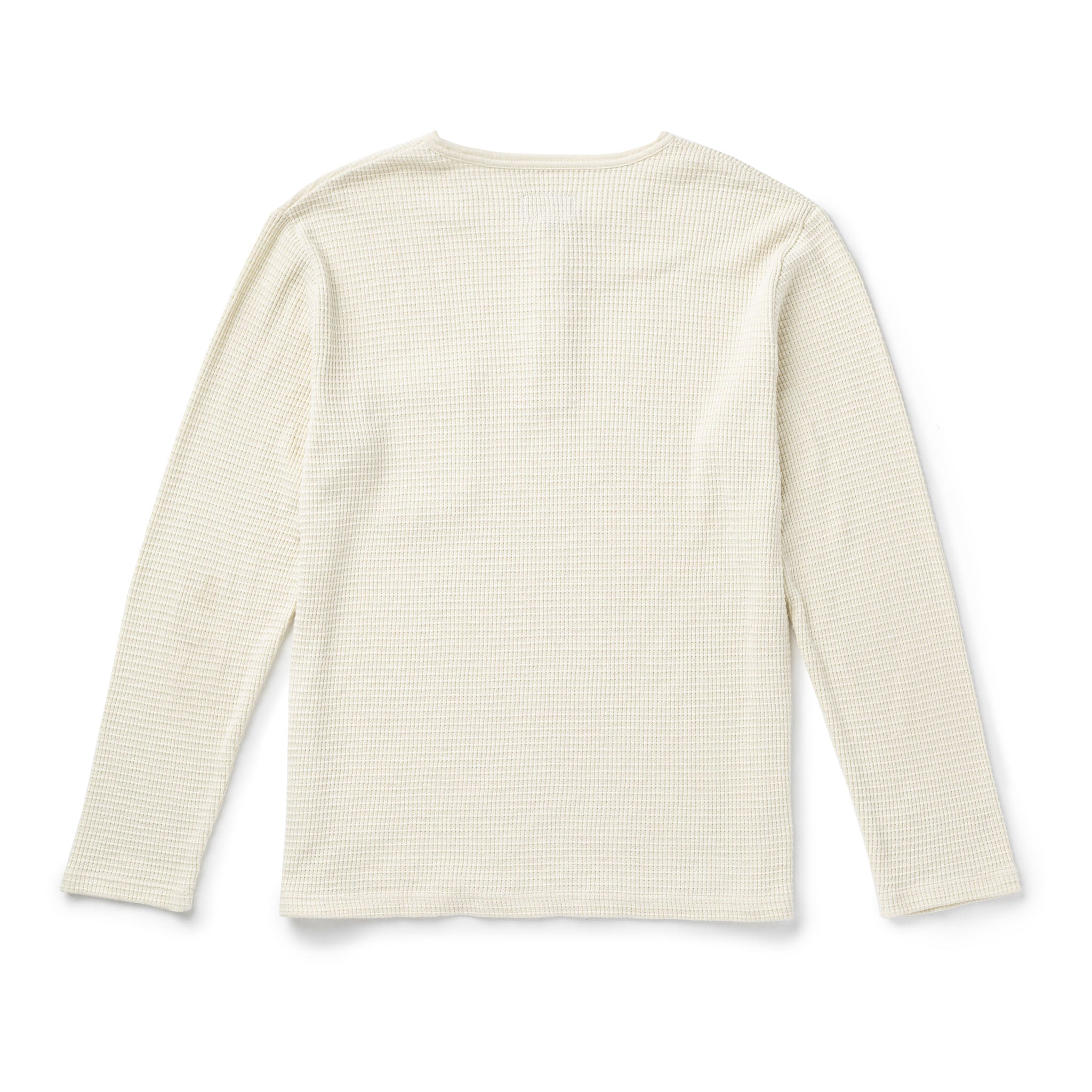 Sawpit Henley LS Thermal Vintage White