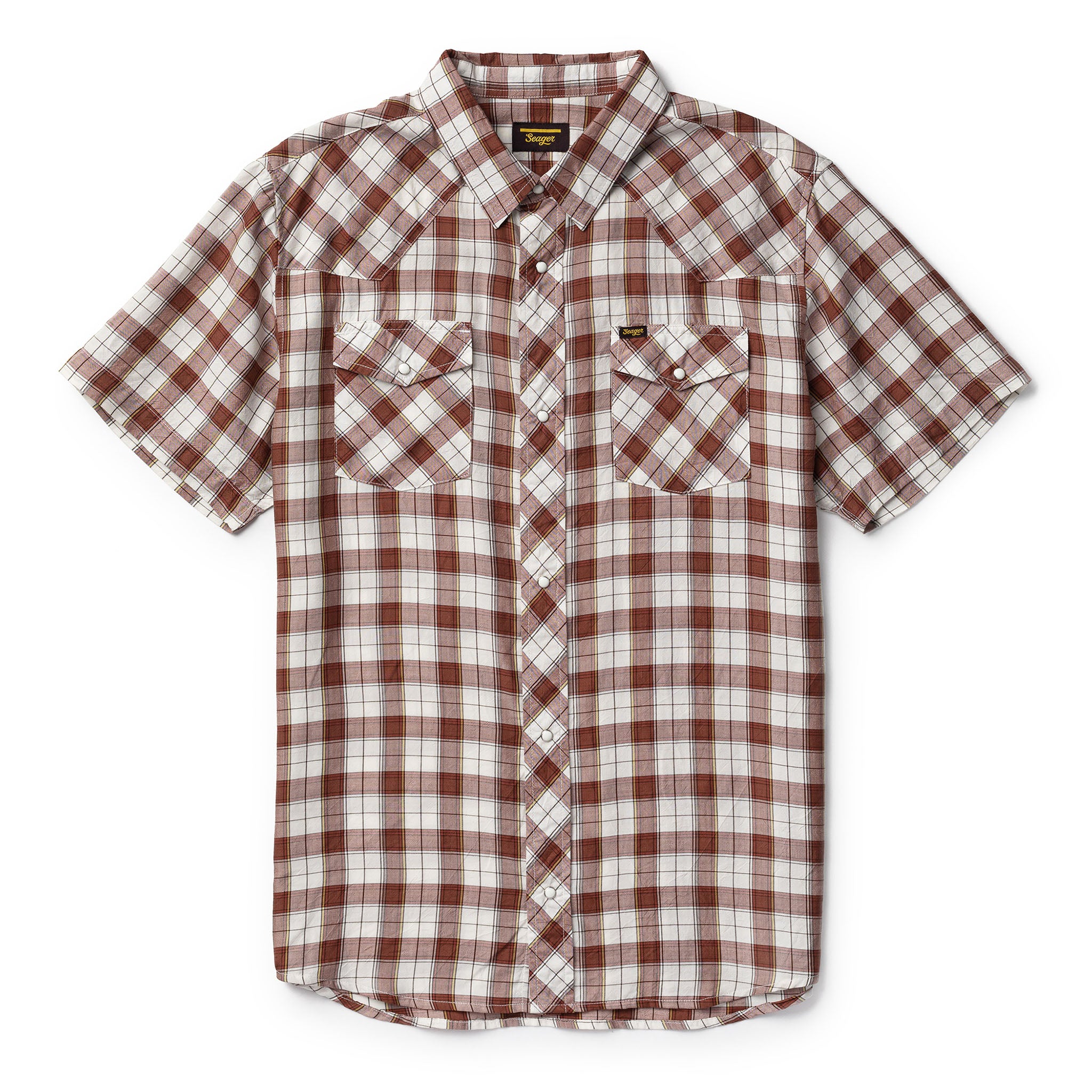 Amarillo S/S Snap Shirt Brown Plaid
