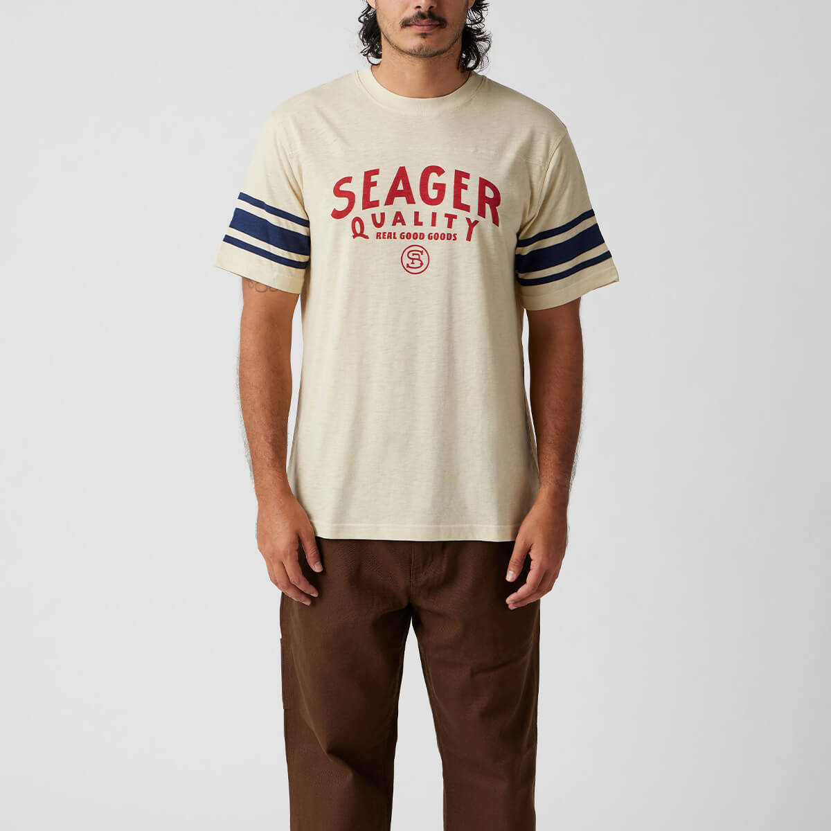 Riggins Crew Tee Cream
