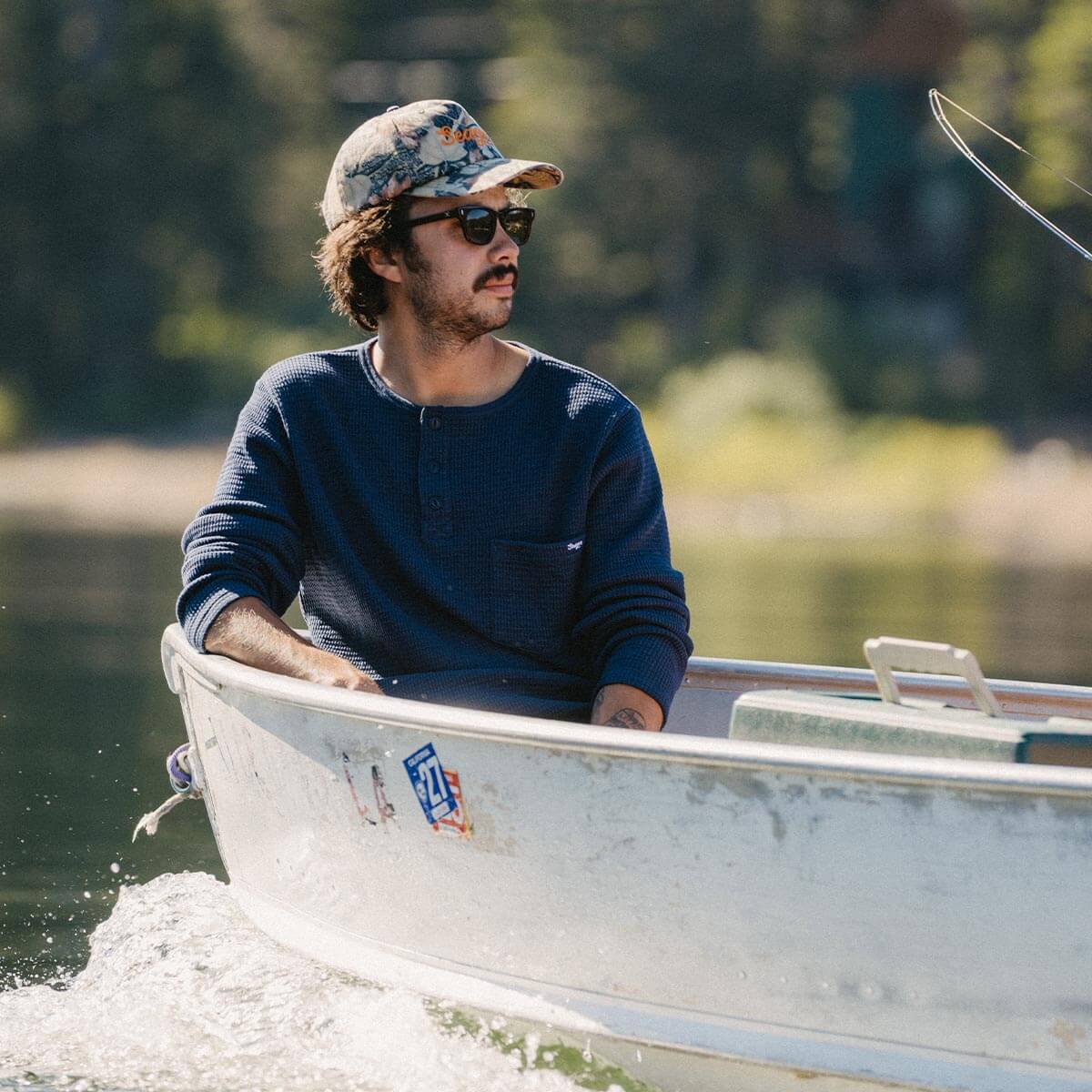 Sawpit Henley L/S Thermal Navy