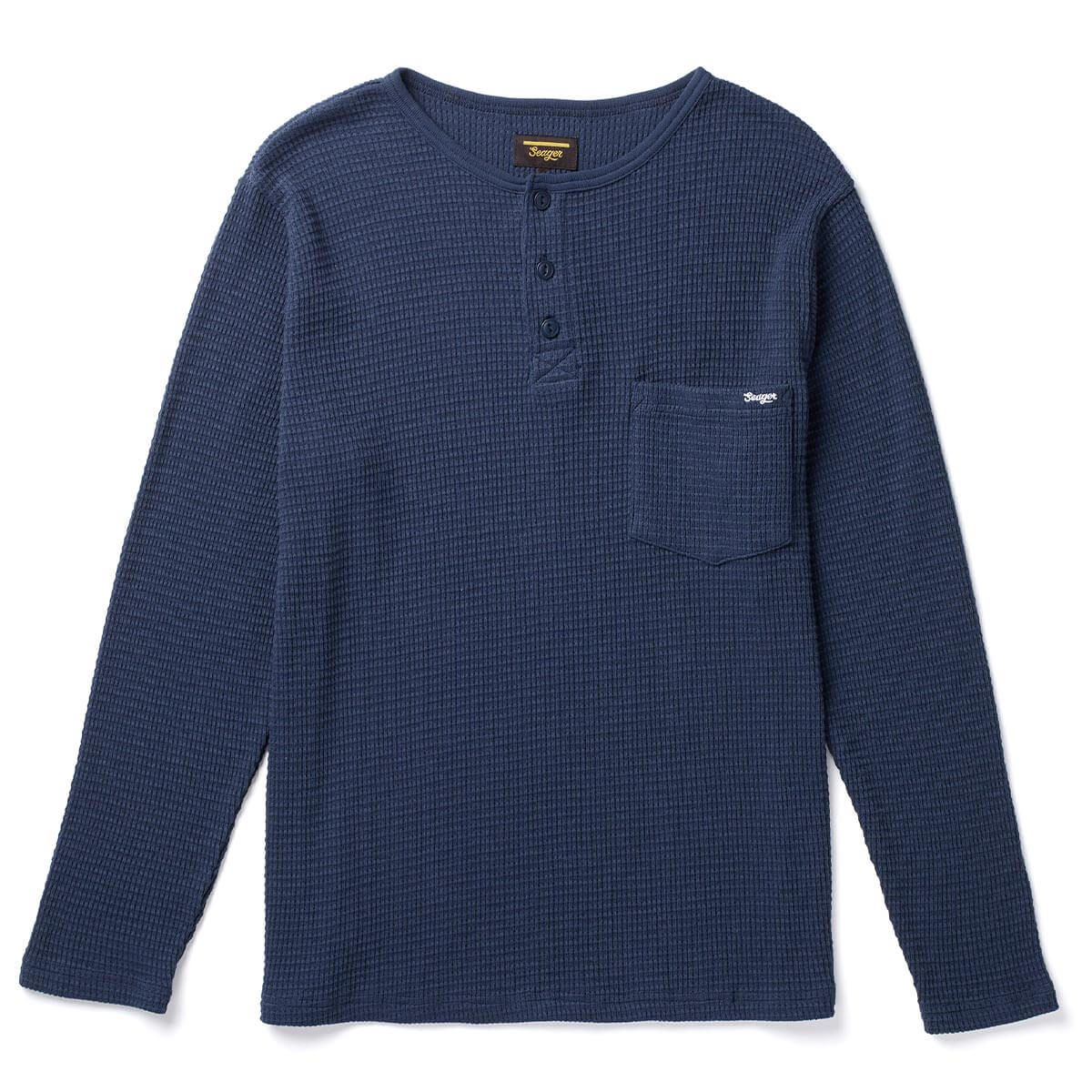 Sawpit Henley LS Thermal Navy