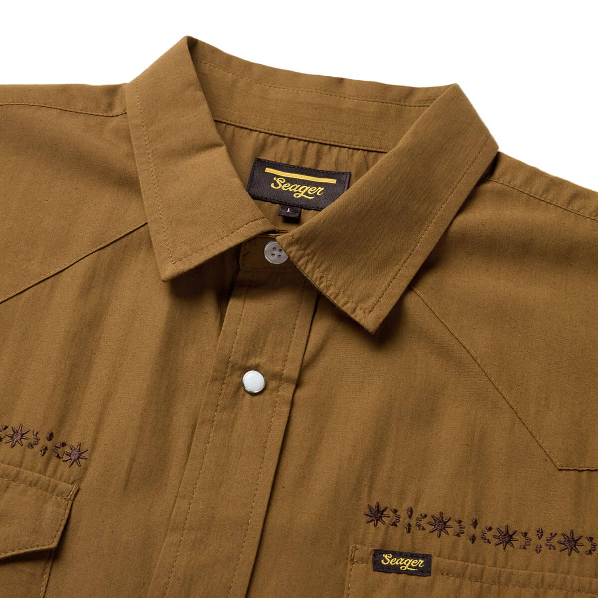 Sawtoof L/S Shirt Embroidered Carmel
