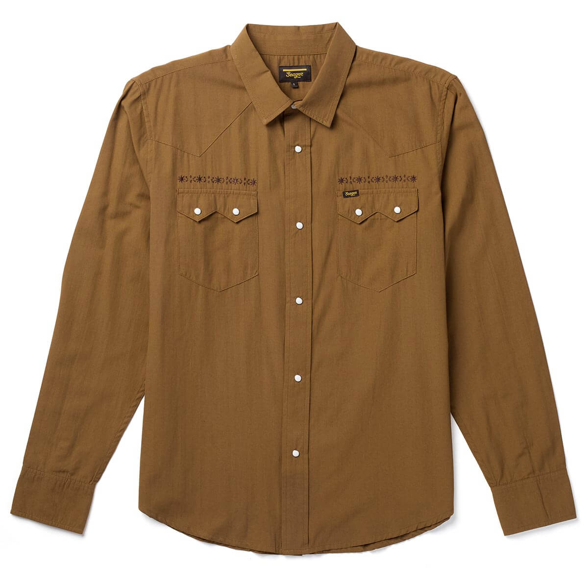 Sawtoof L/S Shirt Embroidered Carmel