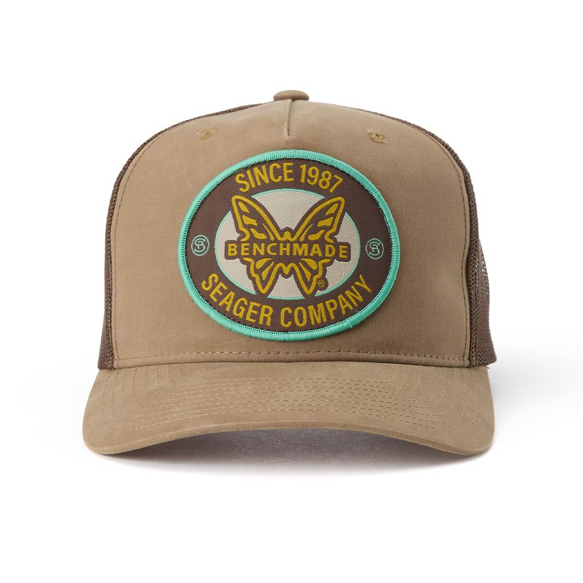 Seager x Benchmade Waxed Trucker Snapback Brown
