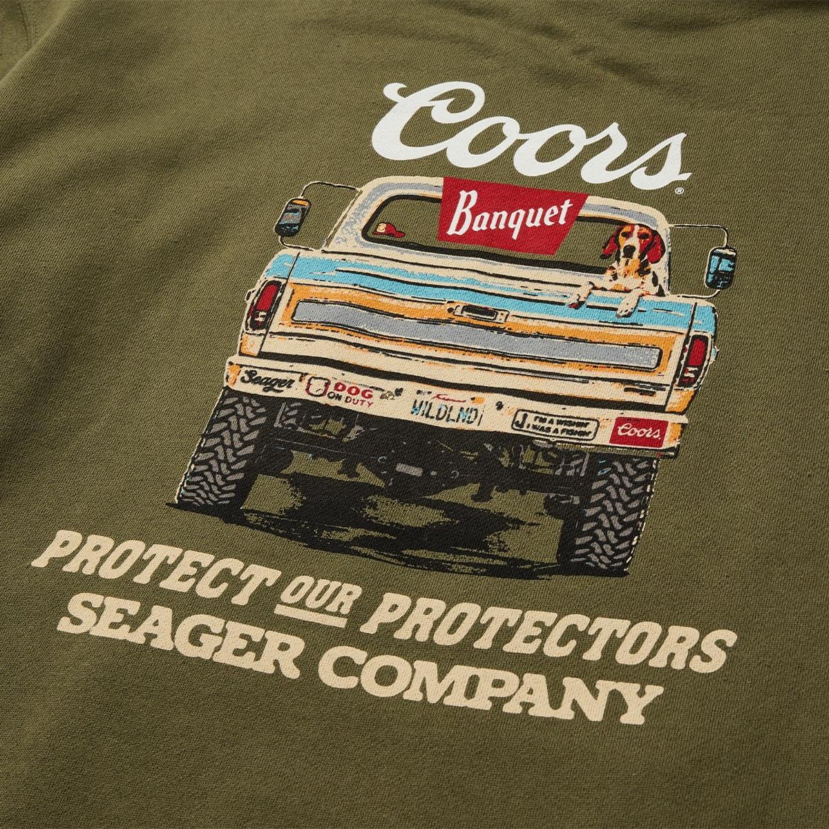 Seager x Coors Banquet Bumper Hoodie Olive