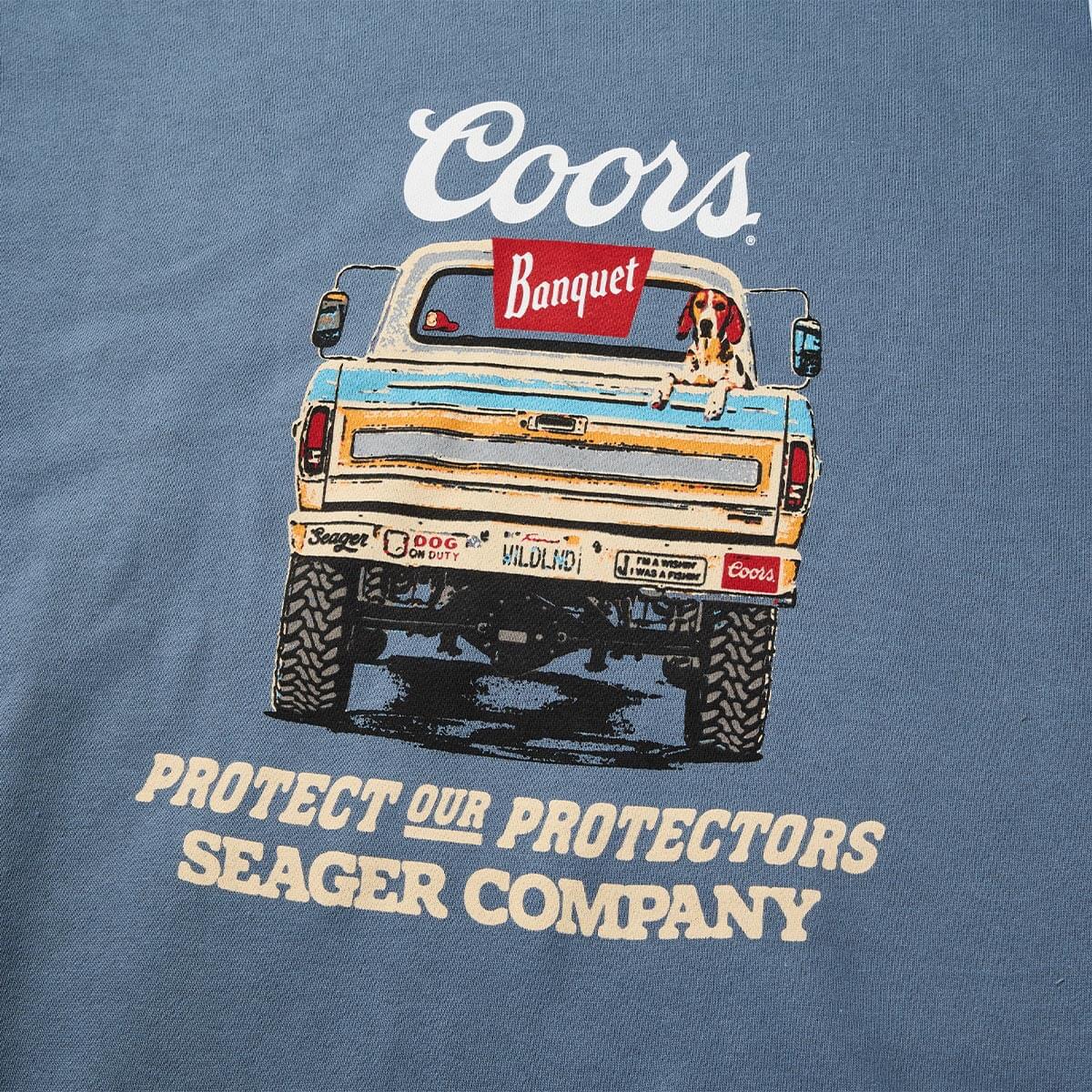 Seager x Coors Banquet Bumper Hoodie Steel Blue