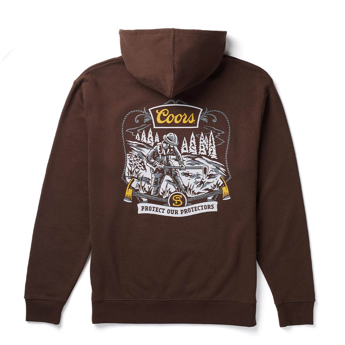 Seager x Coors Banquet Forest Line Hoodie Brown