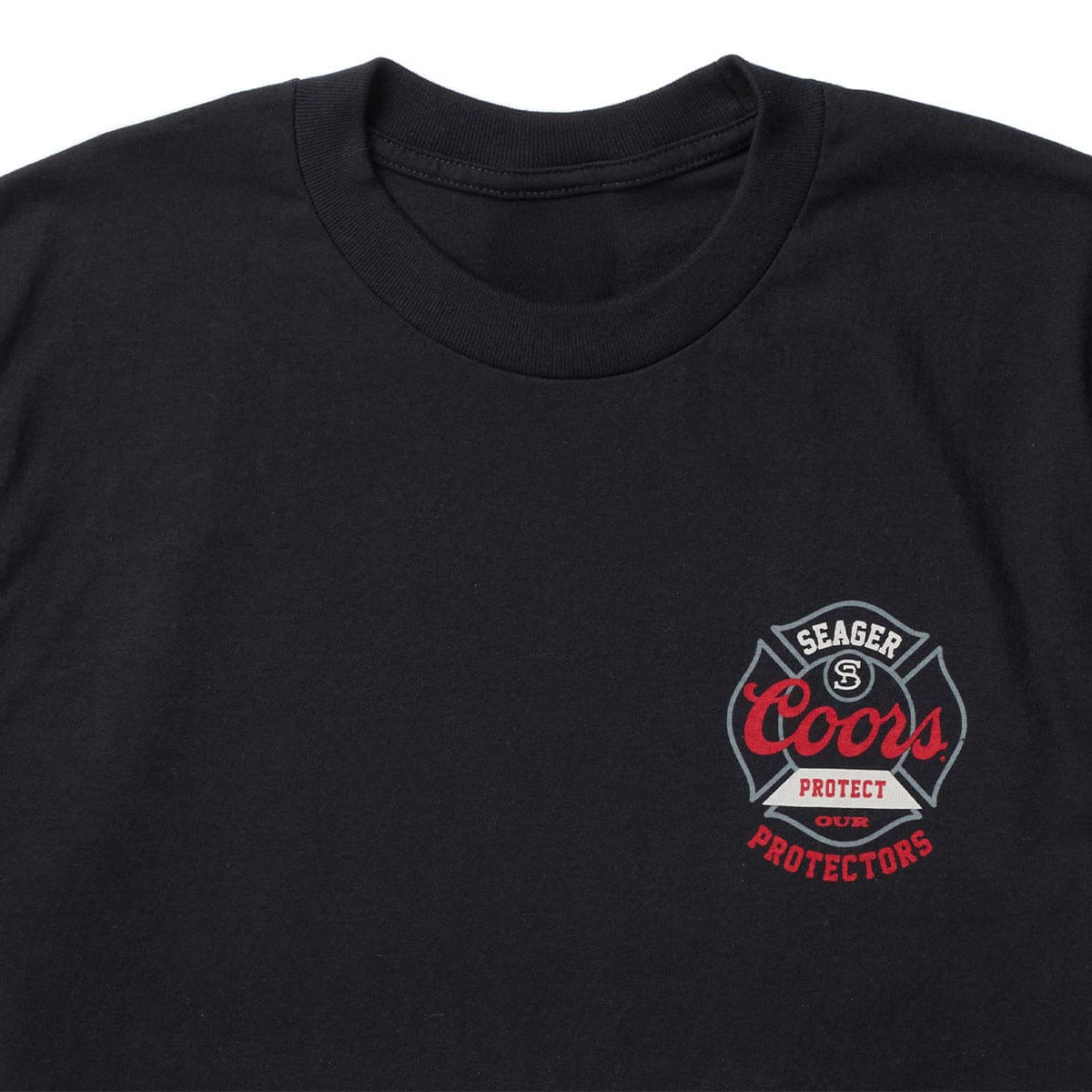 Seager x Coors Banquet Protectors Badge Tee Black
