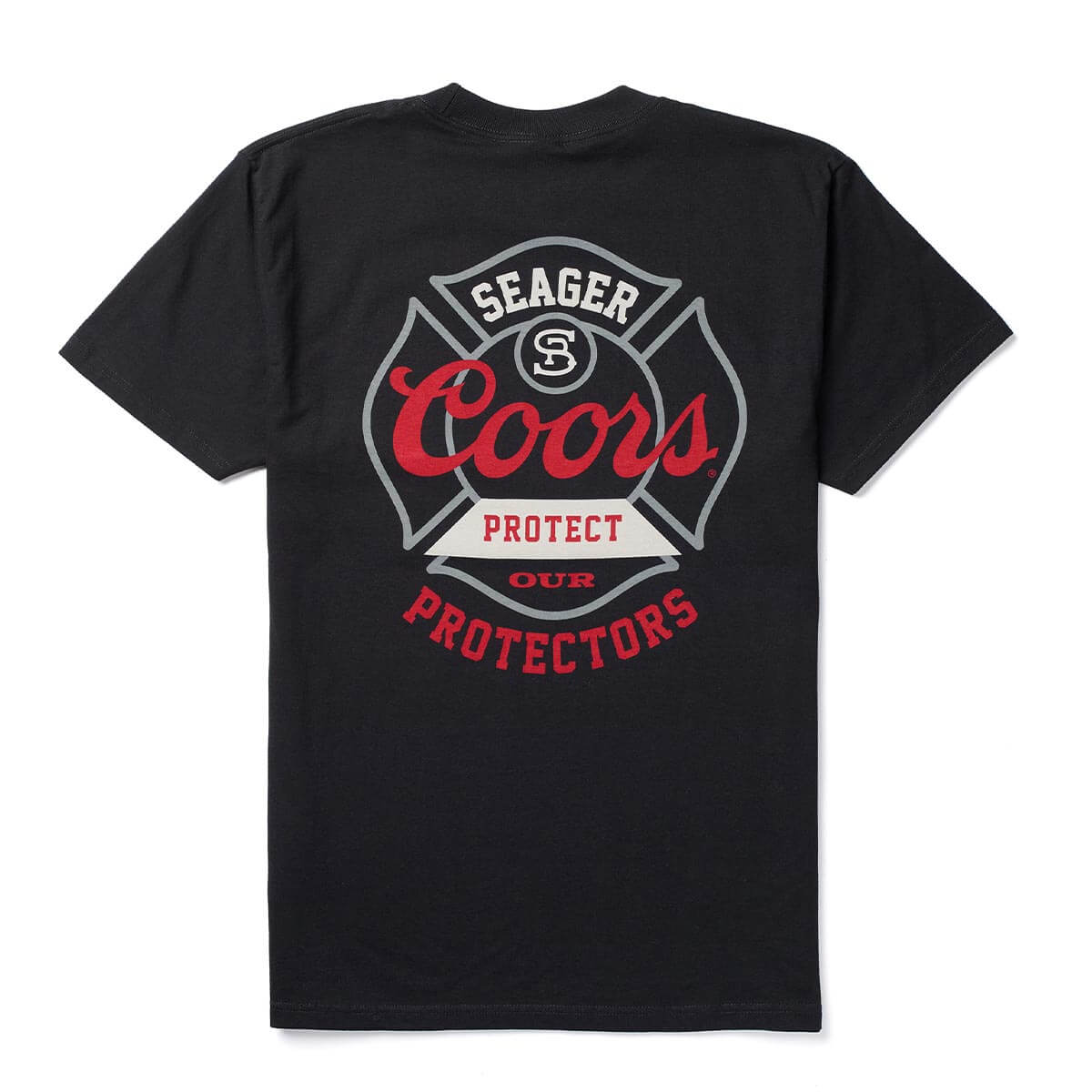 Seager x Coors Banquet Protectors Badge Tee Black