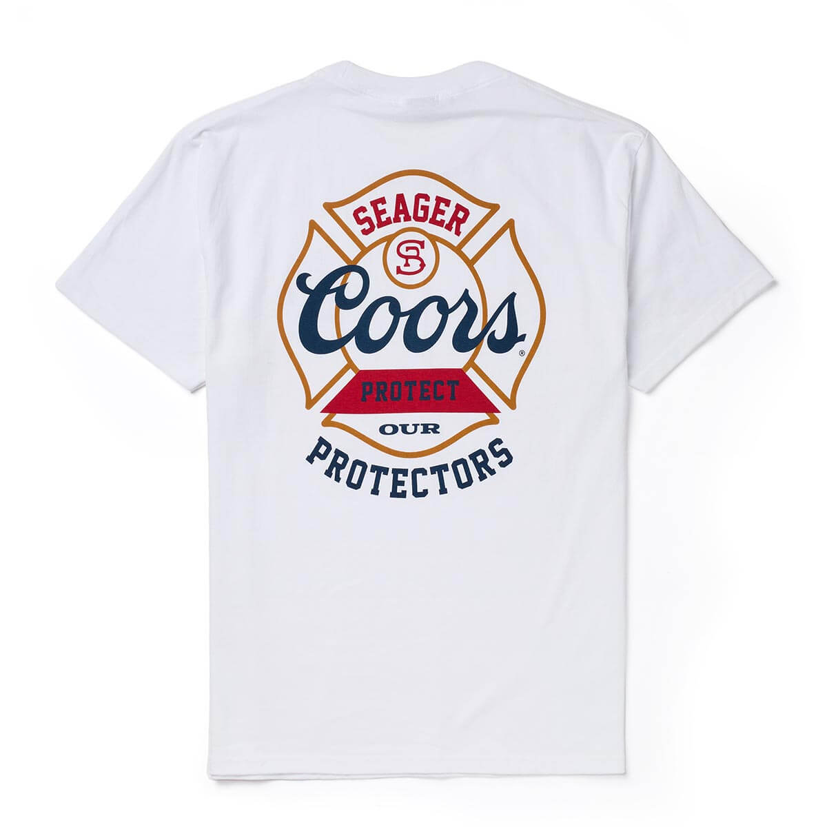Seager x Coors Banquet Protectors Badge Tee White