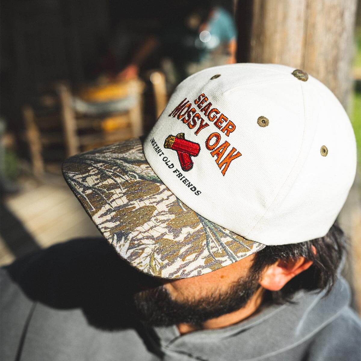Seager x Mossy Oak Gone Huntin' Snapback Cream/Camo