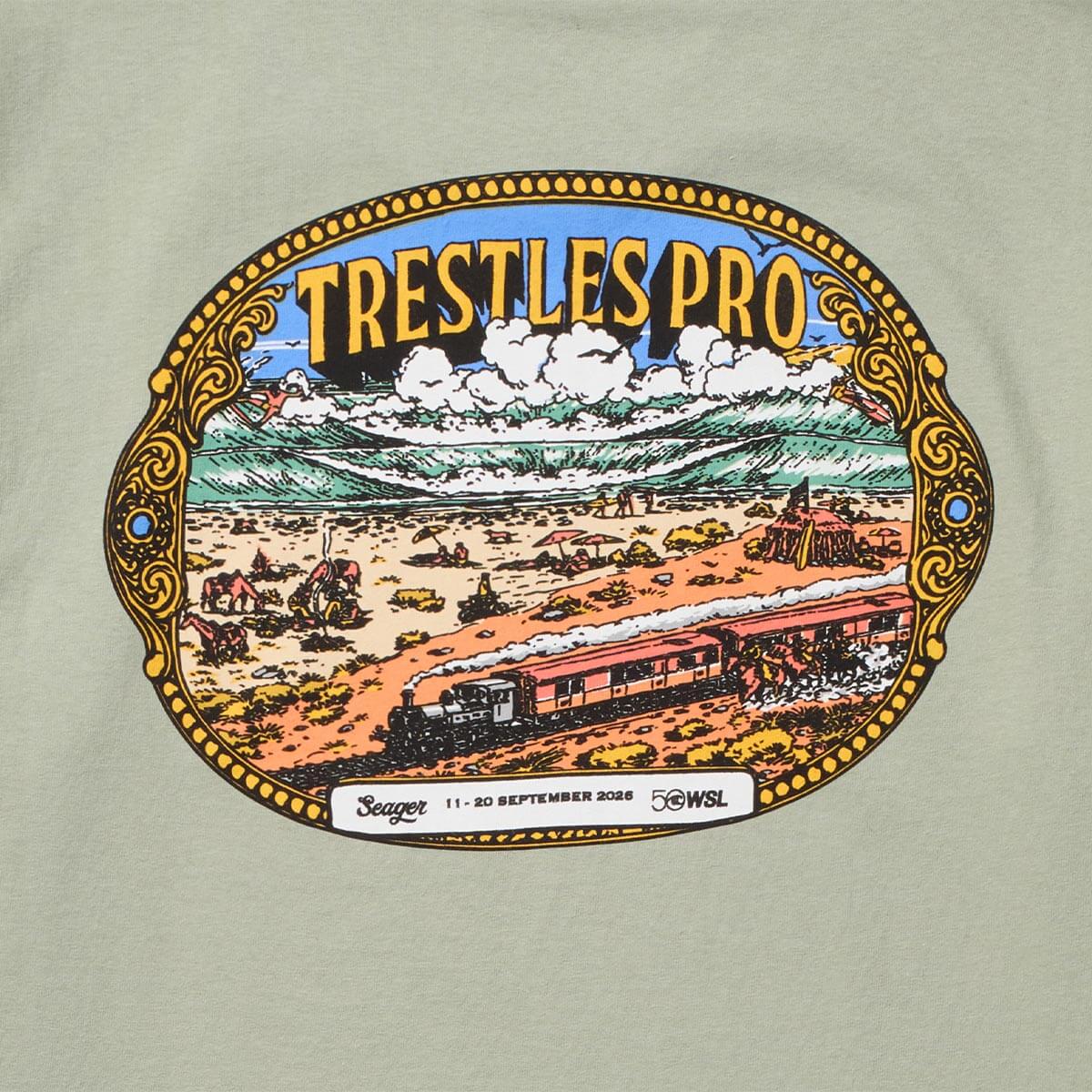Seager x WSL Trestles Pro Tee Desert Green