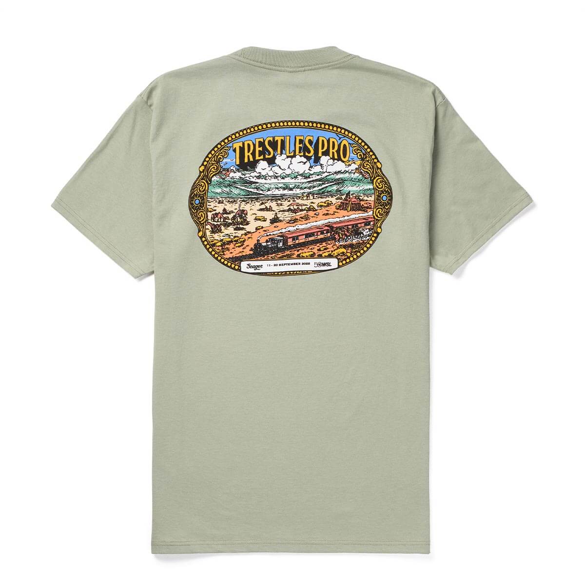 Seager x WSL Trestles Pro Tee Desert Green