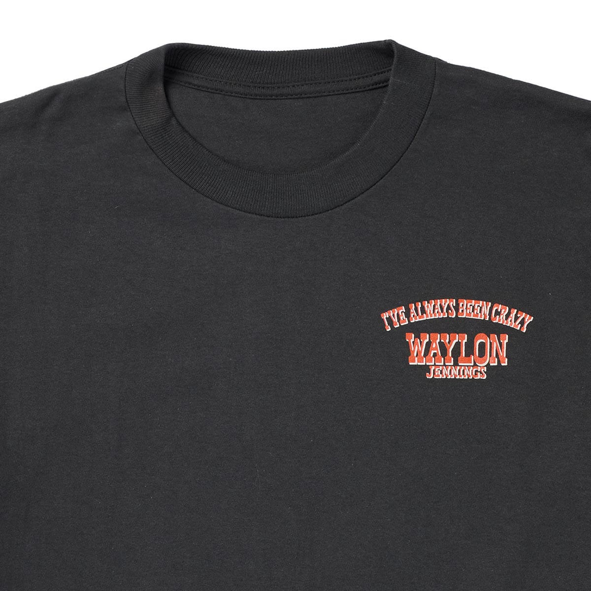 Seager x Waylon Jennings Always Been Crazy Tee Vintage Black