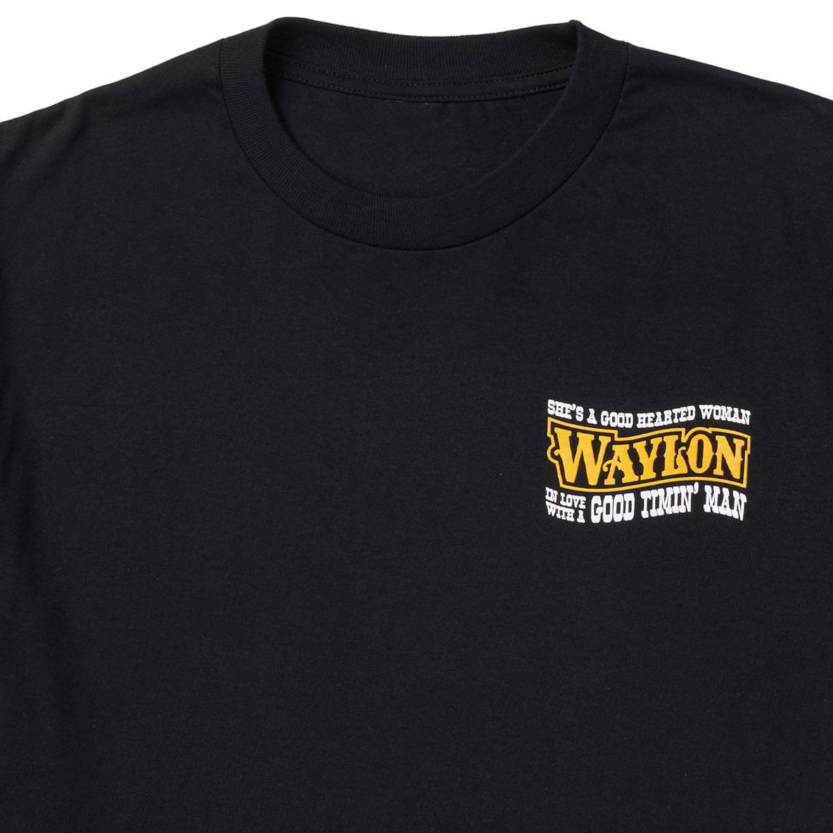 Seager x Waylon Jennings Good Hearted Woman Tee Black